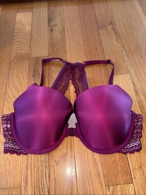 Victoria's Secret Lined Perfect Coverage Lace Front-Close Bra Size 36C